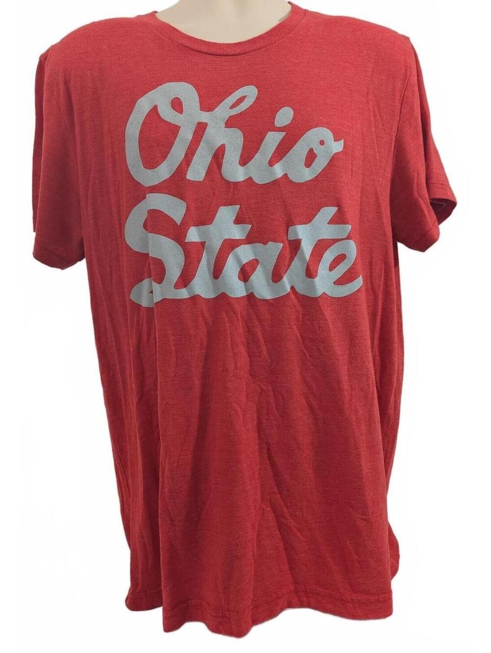 Homage Ohio State Buckeyes T-Shirt Mens Large Red Vintage Style Graphic Tee L